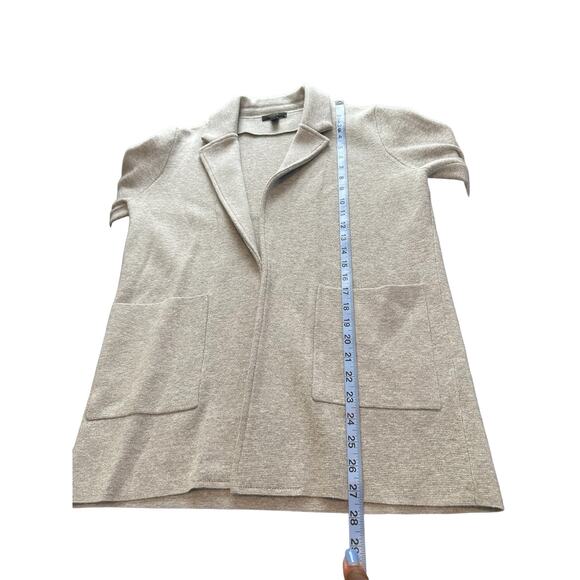 J.Crew Sophie Gray Cotton Lightweight Open Front Sweater Blazer Size Small - Picture 9 of 9